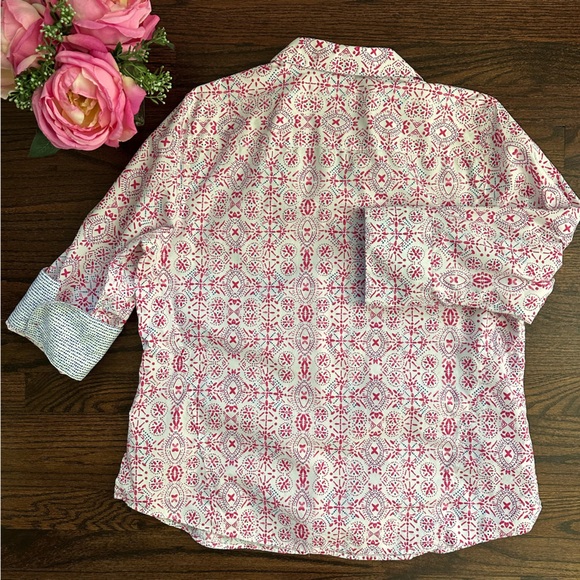 Foxcroft wrinkle free button down shirt, size L - Picture 3 of 6